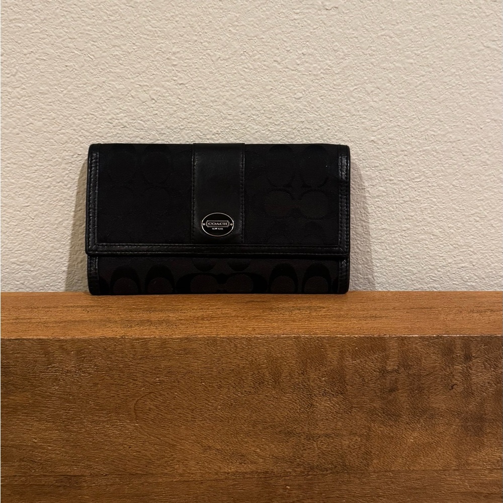 Coach Black Signature Wallet